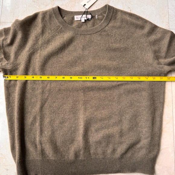 White + Warren Brown Cashmere Essential Sweater size S - Picture 7 of 9